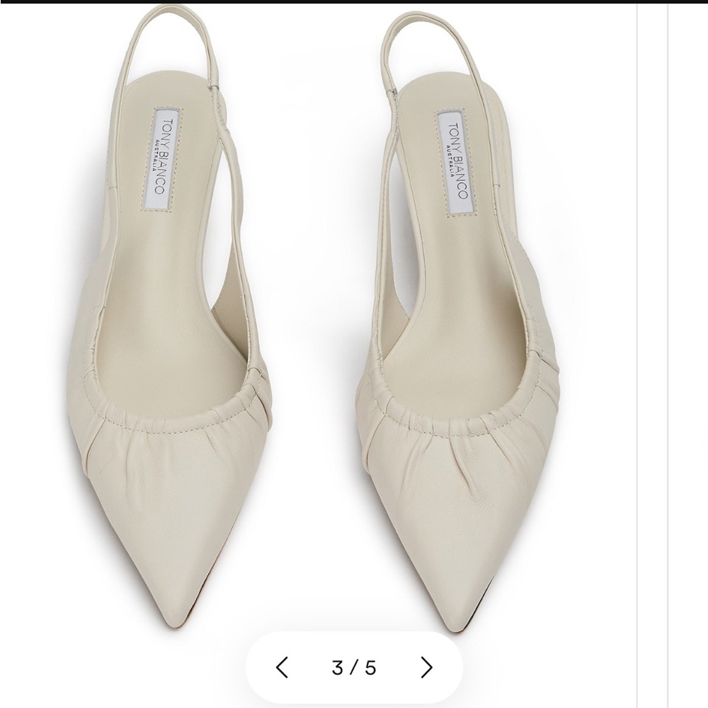 Tony Bianco Cream Slingback Heels